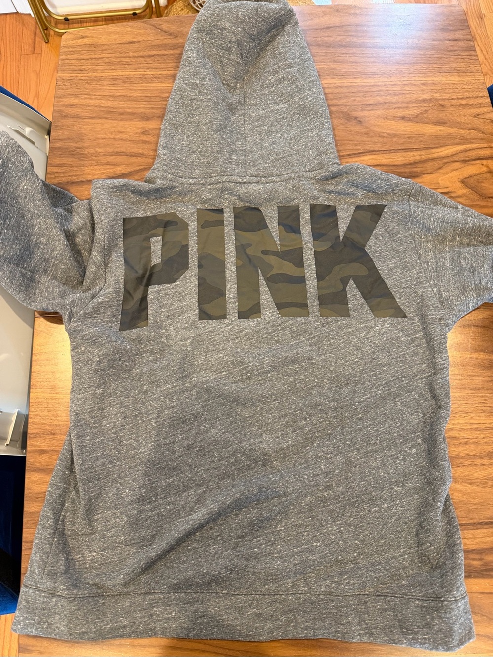 PINK Victoria's Secret Gray Sherpa-Lined Women's Hoodie